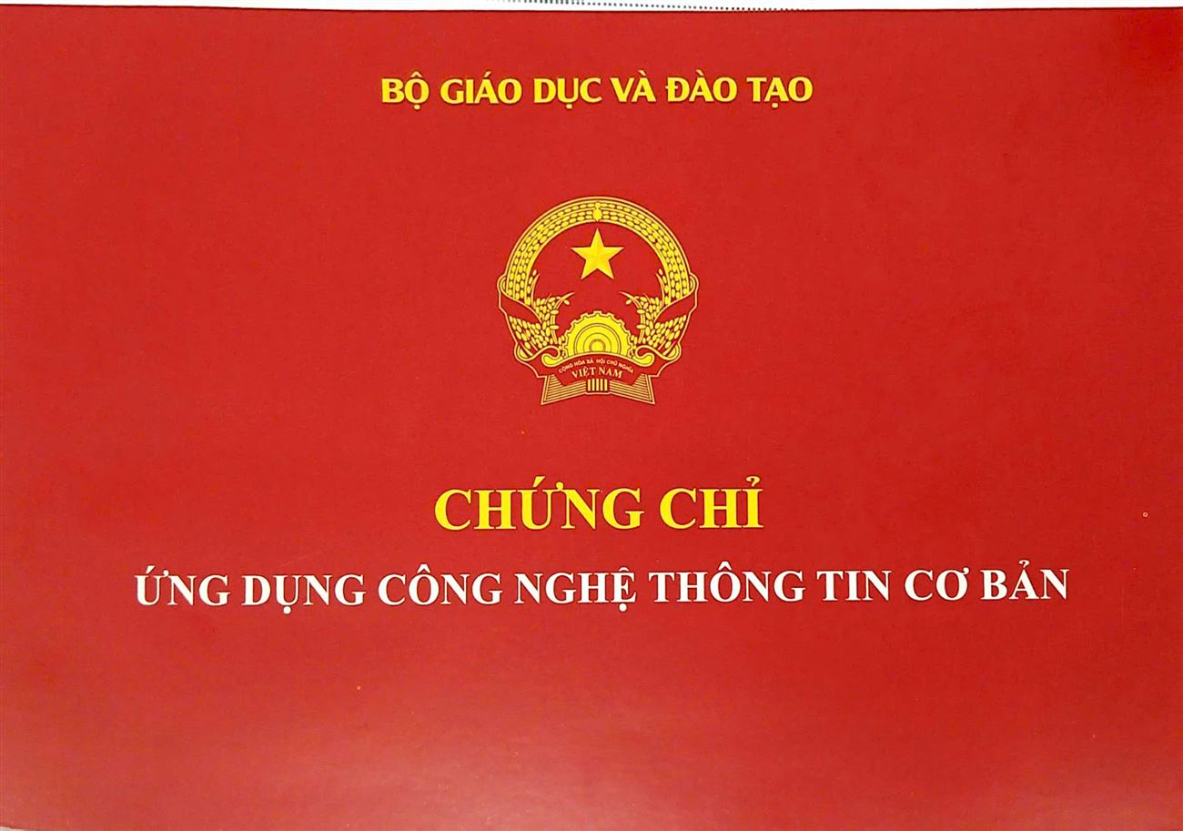 Chứng chỉ TIN HỌC ứng dụng CNTT cơ bản theo TT 03/2014/TT-BTTTT