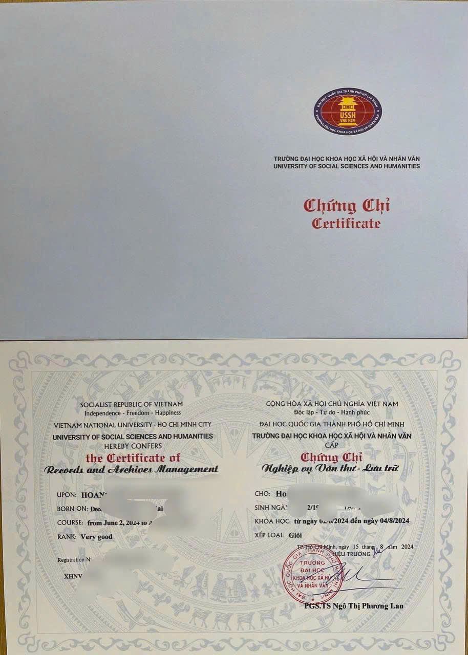 THÔNG BÁO TUYỂN SINH LỚP BỒI DƯỠNG NGHIỆP VỤ VĂN THƯ – LƯU TRỮ 10/09 