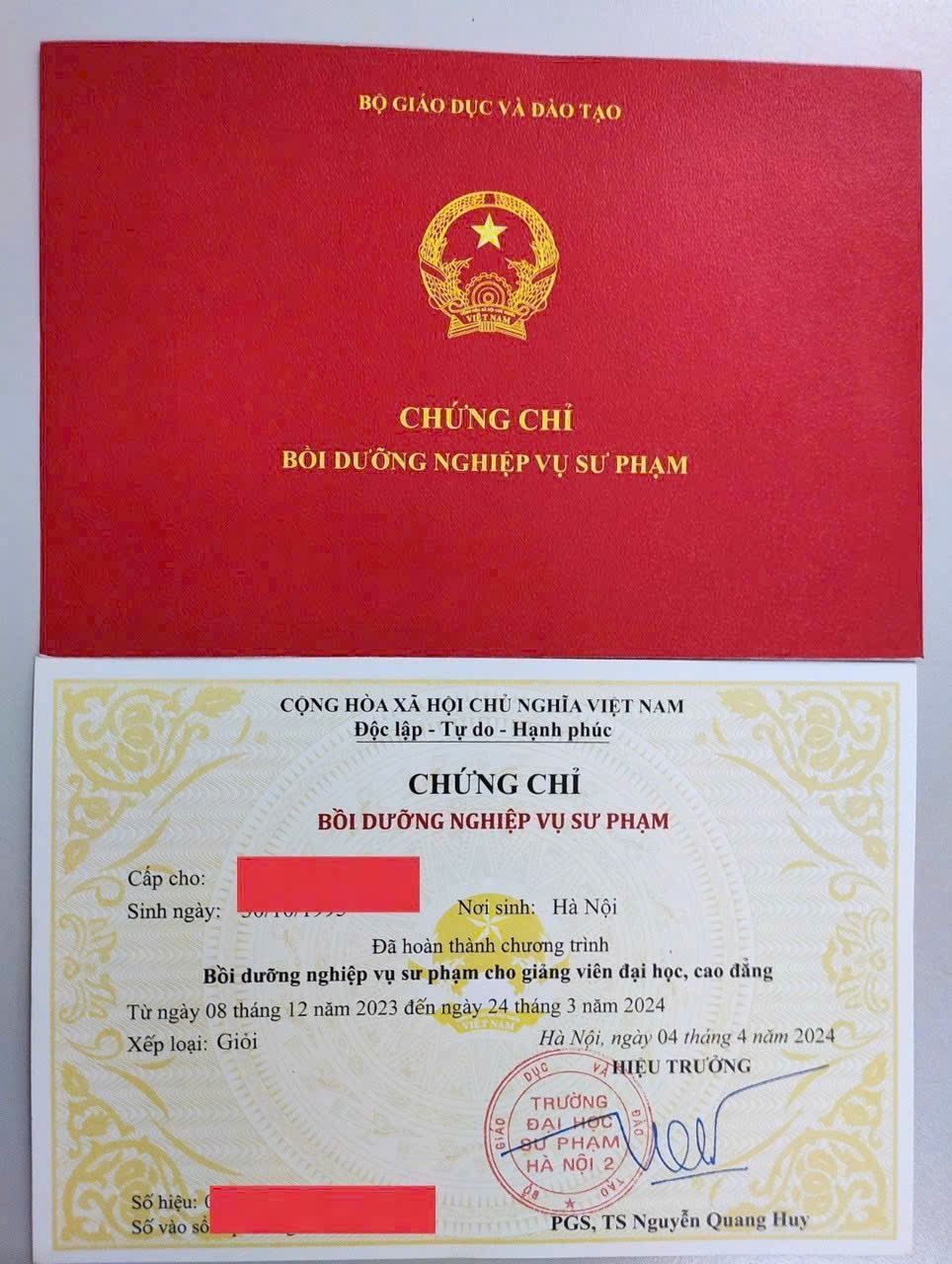 Khai giảng lớp Nghiệp vụ Sư phạm cho giáo viên Tiểu học, THCS, THPT – Chứng chỉ ĐHSP Hà Nội 2
