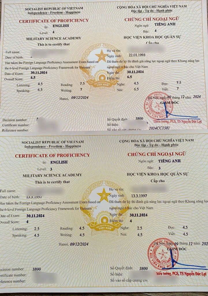 Thông báo tuyển sinh & lịch thi VSTEP B1 – Học viện Khoa học Quân sự tháng 10/2025